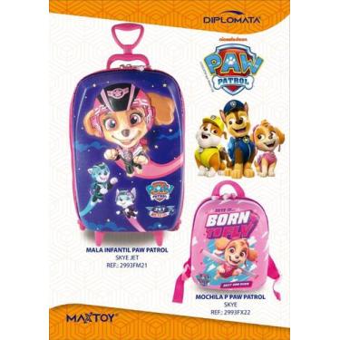Imagem de Kit mala com lancheira 3d patrulha canina - Diplomata 
