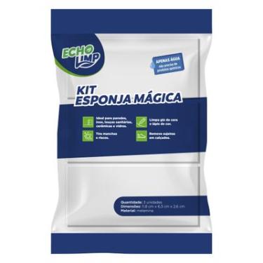 Imagem de Esponja Mágica Melamina 3 Peças Echolimp Limpeza Pesada