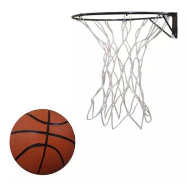 Imagem de Aro de Basquete Recreação + Bola Basquete Nº7 Kaemy-ML107