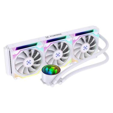 Imagem de Water Cooler Fortrek Breezy 360mm Com 3 Fans Branco RGB 6807