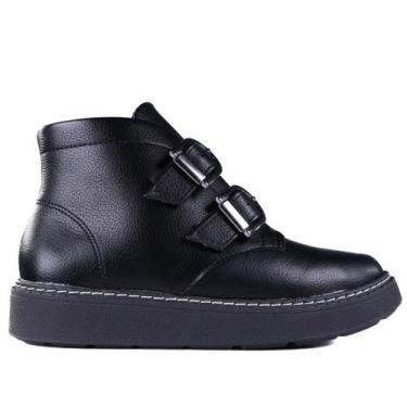 Imagem de Bota Feminina Modare em Couro com Fivelas 7088.201 Preto, 38