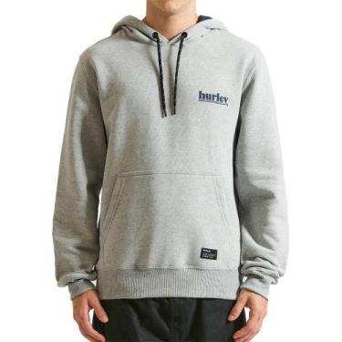 Imagem de Moletom Hurley Canguru Puff WT24 Masculino Mescla Cinza, G, Cinza clar