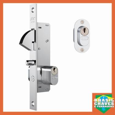 Imagem de Fechadura para Porta de Correr Bico de Papagaio SION 901 Inox 18mm STA