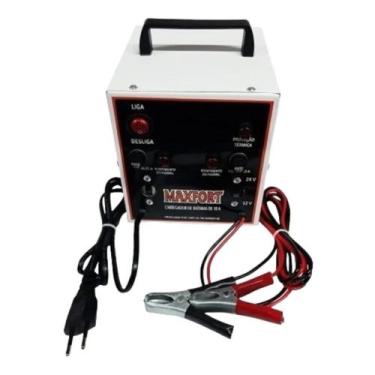 Imagem de Carregador de bateria portatil 10a de 12v e 24v bivolt 110/220v maxfor
