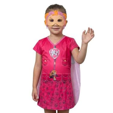 Imagem de Fantasia Roupa Infantil Skye Com Máscara E Capa Patrulha Canina - SGB 