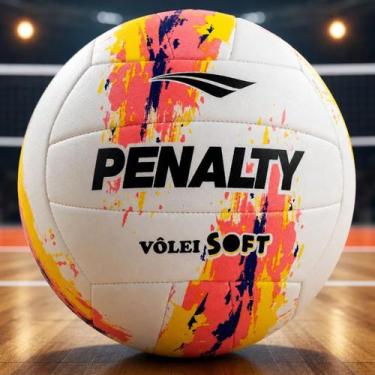 Imagem de Bola Vôlei Penalty Soft XXIII Quadra Costurada Macia Resistente Cor:Ro