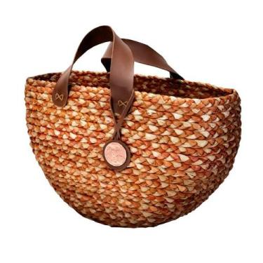 Imagem de Presente Solidário Amigos do Bem Bolsa Trançada de Palha Artesanal Fei