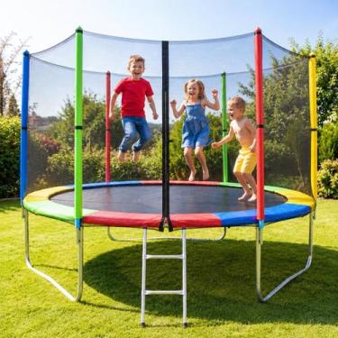 Imagem de Cama Elástica Infantil Verittas 244cm Pula Pula Grande Com Rede Proteç