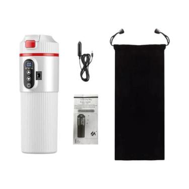 Imagem de Copo Elétrico Aquecedor De 500ML 12V 24V Em Aço Inoxidável Para Carro,