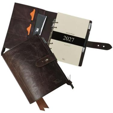Imagem de Agenda Planner Couro 2027 231-R Raffai Couros, Whisky