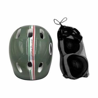 Imagem de Kit Proteção Infantil Completo Capacete Joelheira Cotoveleira - RAD7, 