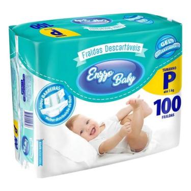 Imagem de Fralda Descartável Enzzo Baby P 100 Unidades Super Absorvent