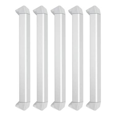 Imagem de 5 Uni Puxador Slim Gaveta Armario Movel Alumínio 128mm Trip (Cromado Fosco)