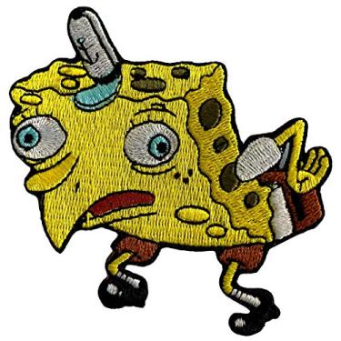 Imagem de Mocking Spongebob - Patch oficial de Bob Esponja Calça Quadrada Passar a Ferro