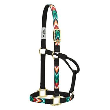 Imagem de Weaver Leather Chevron Não-Ajustável Nylon Cavalo Cabresto Grande, Preto/Multi