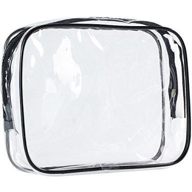 Imagem de Bolsa de higiene para viagem ScivoKaval Transparente TSA 3 1 1 1 1 Necessaire de Viagem de 0,9 litros Tamanho com zíper para homens e mulheres 1 pacote