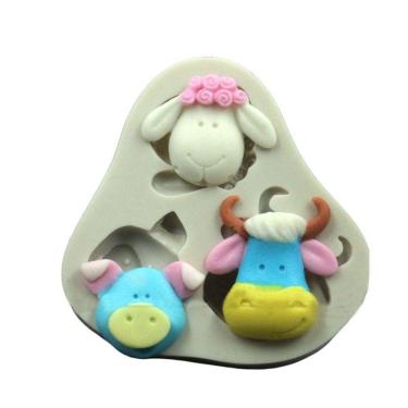 Imagem de Molde De Silicone Rosto Fazendinha