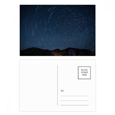 Imagem de Conjunto de cartões postais Paisagem Estrelas Luzes Céu Noturno Cartão Cartão de Ação de Graças