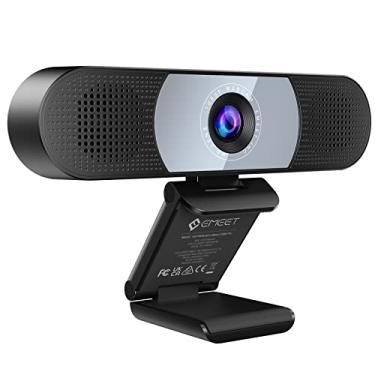 Imagem de Webcam 3 em 1 - Webcam de streaming com microfone, 2 alto-falantes e 4 microfones de redução de ruído integrados, webcam eMeet C980 Pro 1080P HD para videoconferência / jogos, plug