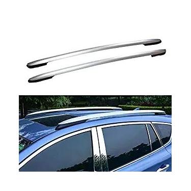 Imagem de UDP 2 peças de alumínio trilho de telhado barra de trilho lateral prata serve para to-yo-ta RAV4 RAV-4 2013-2018