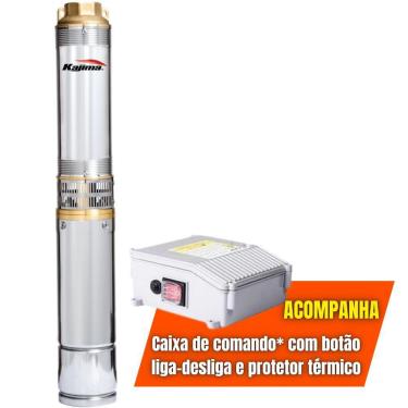 Imagem de Bomba Tipo Caneta Elétrica Submersa Para Poços Artesianos Monofásico 220v 2,3 Amperes 0,3cv 0,3HP 2,5 Polegadas 11 Estágios Com Caixa de Comando