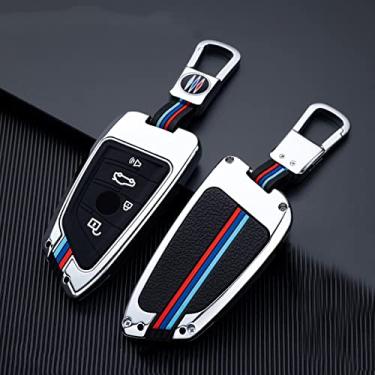 Imagem de CSHU Capa de chave de carro de liga de zinco capa chaveiro chaveiro bolsa, adequado para BMW X1 X3 X4 X5 F15 X6 F16 G30 7 G11 F48 F39 520 525 f30 118i 218i 320i, 9
