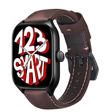 Imagem de Pulseira de Couro marca 123smart compativel com GTS4 A2168 / GTS 4 Mini A2176 / GTS 1 A1914 / GTS2 A1969 / GTS 2 Mini A2018 / GTS 3 A2035