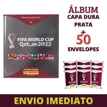 Imagem de Album Copa 2022 Capa Dura Prata + 50 Envelopes Figurinhas - Panini