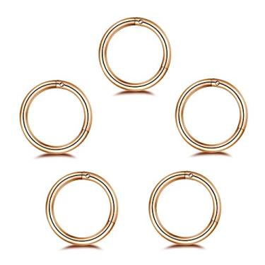Imagem de 5 peças de aço inoxidável 16G 18G brincos de argola para dormir para mulheres homens septo articulado clique nariz lábio anel hélice daith cartilagem tragus piercings minúsculos pequenos aros