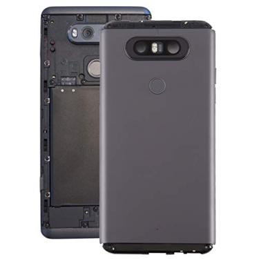 Imagem de HUANGYUNCHAO Acessórios telefônicos Bateria tampa traseira com lente da câmera e sensor de impressão digital para LG V20 Mini Substituição do telefone celular