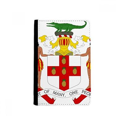 Imagem de Porta-passaporte com emblema nacional da América do Norte da Jamaica Notecase Burse capa carteira porta-cartão, Multicolor
