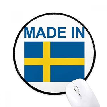 Imagem de DIYthinker Feito na Suécia Country Love Mouse Pad Desktop Office Tapete redondo para computador
