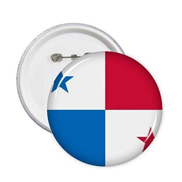 Imagem de Broche de bandeira nacional do Panamá América do Norte Emblema de botão Decoração 5 peças