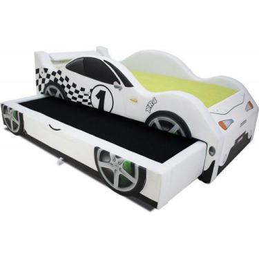 Cama carro solteiro drift 188x88 cm branco