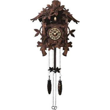Imagem de Relógio de Parede Herweg Ref: 530004-084 Cuco Madeira Ipê