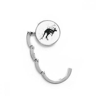 Imagem de Gancho de mesa em preto e branco estilo Canguru Mexican Simple com fecho decorativo dobrável