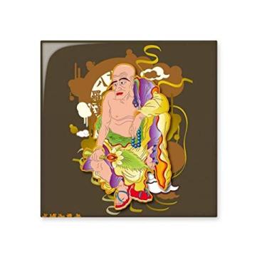 Imagem de Religião Alfândega Dezoito Arhats Padrão Azulejo de Cerâmica Brilhante Decalque Pedra Adorna de Tijolos Vitrificados