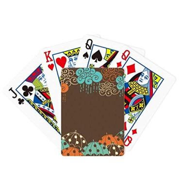 Imagem de DIYthinker Guarda-chuva nuvem com estampa meteorológica, pôquer, jogando cartas mágicas, jogo de tabuleiro divertido