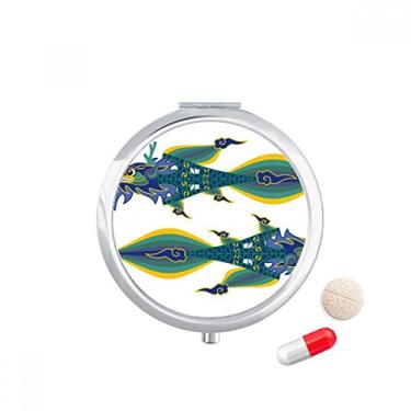 Imagem de China França Torre Eiffel China Dragon Pill Case Pocket Medicine Storage Box Dispenser Recipiente