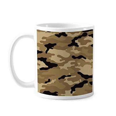 Imagem de Camuflagem Line Art Grain Illustration Pattern Mug Cerâmica Coffee Porcelain Cup Tableware