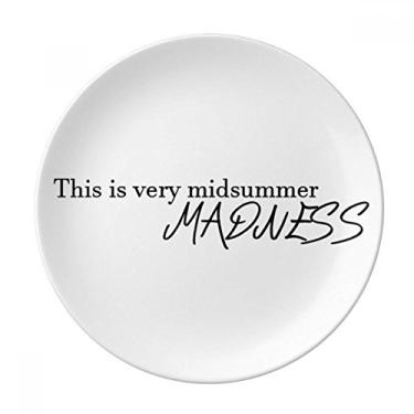 Imagem de Shakespeare Prato de loucura de porcelana decorativa Salver Prato de jantar
