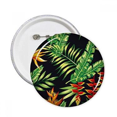 Imagem de Plantas de desenho de folhas tropicais, alfinetes redondos, emblema, decoração de roupas, 5 peças, presente