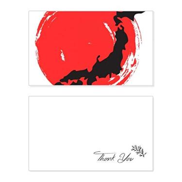 Imagem de Mapa preto abstrato Japão cartão de agradecimento aniversário aniversário saudações casamento agradecimento