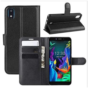 Imagem de Capa Capinha Carteira 360 Para Lg K8 Plus com Tela de 5.45" Polegadas Case Couro Flip Wallet - Danet (Preta)