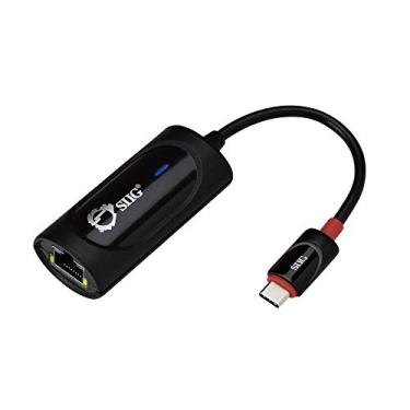 Imagem de SIIG Adaptador USB tipo C para Gigabit Ethernet - Adaptador LAN 10/100/1000 Mbps para sistemas Windows e Mac, Thunderbolt 3 (preto)