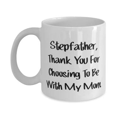 Imagem de Presentes de padrasto para pai, padrasto, Thank You For Choosing To Be With My Mom., Caneca reutilizável Stepfather de 325 ml, copo da Daughter