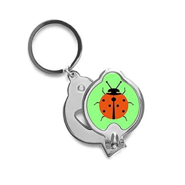 Imagem de Seven Star Ladybug Cortador de unhas de dedo de inseto animado, tesoura de aço inoxidável