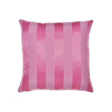 Imagem de Capa Para Almofada Em Tecido Jacquard Rosa Pink Chiclete Listrado - Aj