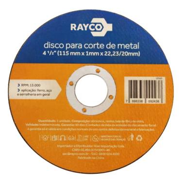 Imagem de Disco para Corte de Metal 115mm Rayco