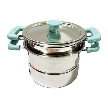 Imagem de Generic Frigideira para Utensílio de Cozinha com Tampa, panela de sopa azul